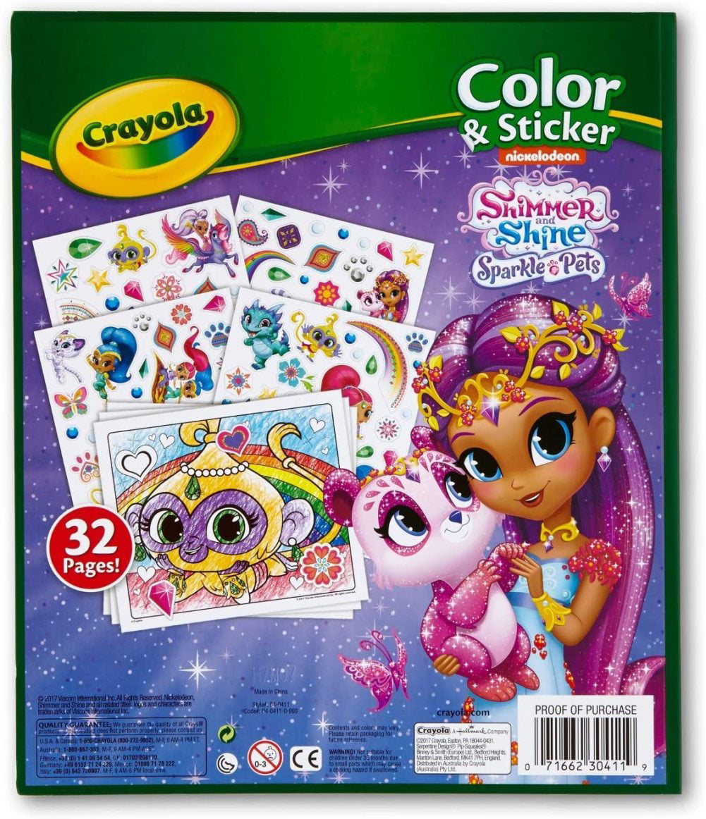 Crayola Shimmer and Shine Coloring & Activity Pad White