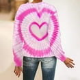 thumbnail image 4 of FAIWAD Women's Tie Dye Pullover Sweatshirts Long Sleeve Round Neck Heart Print Casual Plus Size Sweatshirts, 4 of 6