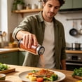 thumbnail image 5 of Glass Spice Shaker Bottle with Adjustable Pour Lid, 150ml Seasoning Dispenser with Measurement Marks, Stainless Steel Shaker Jar for Kitchen, Pepper, Salt, and Dry Spices Storage, 5 of 7
