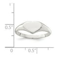 thumbnail image 3 of Auriga Fine Jewelry 925 Sterling Silver Heart Signet Ring Size 7for Women, 3 of 6