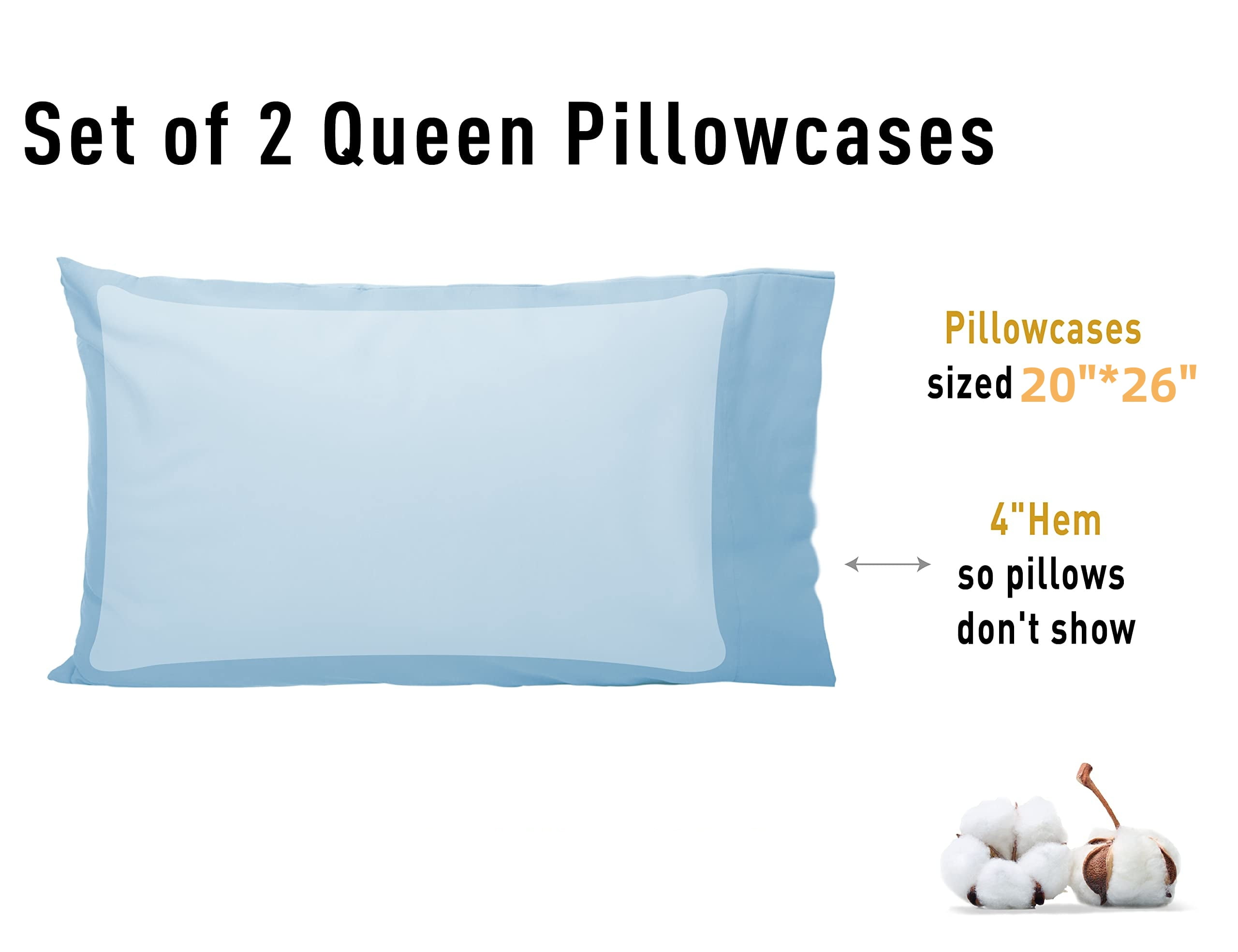 ZOUYUE Pillow Protector with Zipper Standard Size – (2 Pack) – picture 5