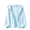 thumbnail image 3 of Pretxorve Kids Girls Boys Jacket Light Sun Protection Zip Up Hooded Summer Active Outerwear Sizes 3-15Y, 3 of 5