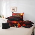 thumbnail image 6 of Feelyou 3D Leopard Wildlife Twin Bedding Sets 7-Piece, Jungle Cheetah Bedding Comforter Set, Romantic Anniversary Rose Reversible Sheet Sets, Ultra Soft Bedroom Decor, 6 of 8