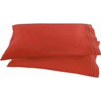 1800 Thread Count Egyptian Quality Super Soft Wrinkle Free 2-Piece Pillowcases- Standard Size-Rust