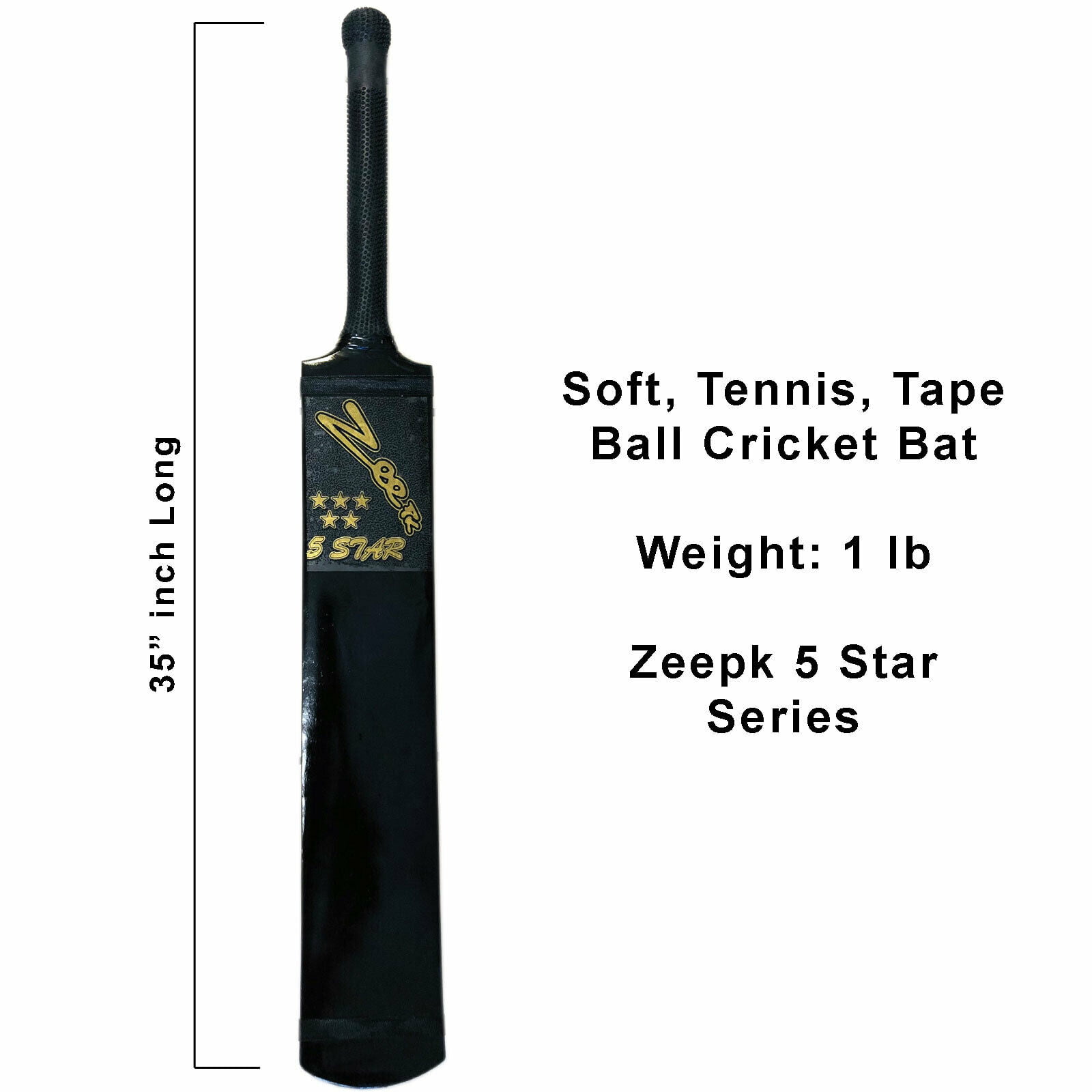 NEW Zeepk Tennis Tape Ball Cricket Bat Full Size Hand Made Kashmir Willow Blue