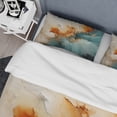 thumbnail image 4 of Designart "Blue Orange Bold Energy V" Abstract Collages Bedding Covert Set - Dams Teal Abstract Bed Set With 2 Shams, 4 of 6