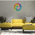 thumbnail image 4 of GZHJMY Colors Abstract Swirl Design Tie Dye Pattern Round Wall Clock Decorative, 9.5 Inch Battery Operated Quartz Analog Quiet Desk Clock for Home,Office,School, 4 of 6