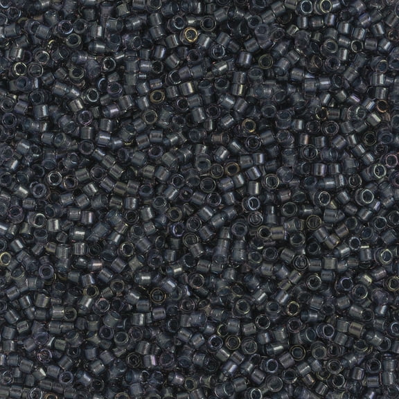 Miyuki Delica 11/0 - Fancy Lined Silver Grey DB2387 - 5.2gms Vial of Japanese Glass Beads