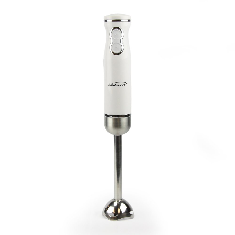 Brentwood 2 Speed 300 Watt Hand Blender with Soft Grip Handle in White