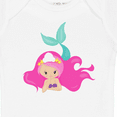 thumbnail image 4 of Inktastic Cute Mermaid, Pink Hair, Green Tail Girls Baby Bodysuit, 4 of 5