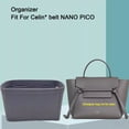 thumbnail image 2 of Organizador de bolsos para cinturón Celin E Nano Pico, forro de fieltro para bolsos con bolsillo para teléfono, moldeador de bolsos de mano, 2 of 5