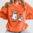 thumbnail image 3 of WEAIXIMIUNG Chandails en Molleton pour Femmes Coupe Ample Automne Imprimé Col Rond Pull Décontracté Manches Longues Blouse Ample, 3 of 4
