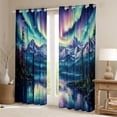 thumbnail image 2 of Homewish Teens Moutain Jungle Black Out Curtains,Abstract Aurora Curtains Pack of 2 (42x63 Each),Starry Sky Bedroom Curtains,Ultra Soft Home Decor, 2 of 6