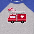 thumbnail image 4 of Inktastic Valentine's Day Red Firetruck with Pink Hearts Boys or Girls Baby Bodysuit, 4 of 5
