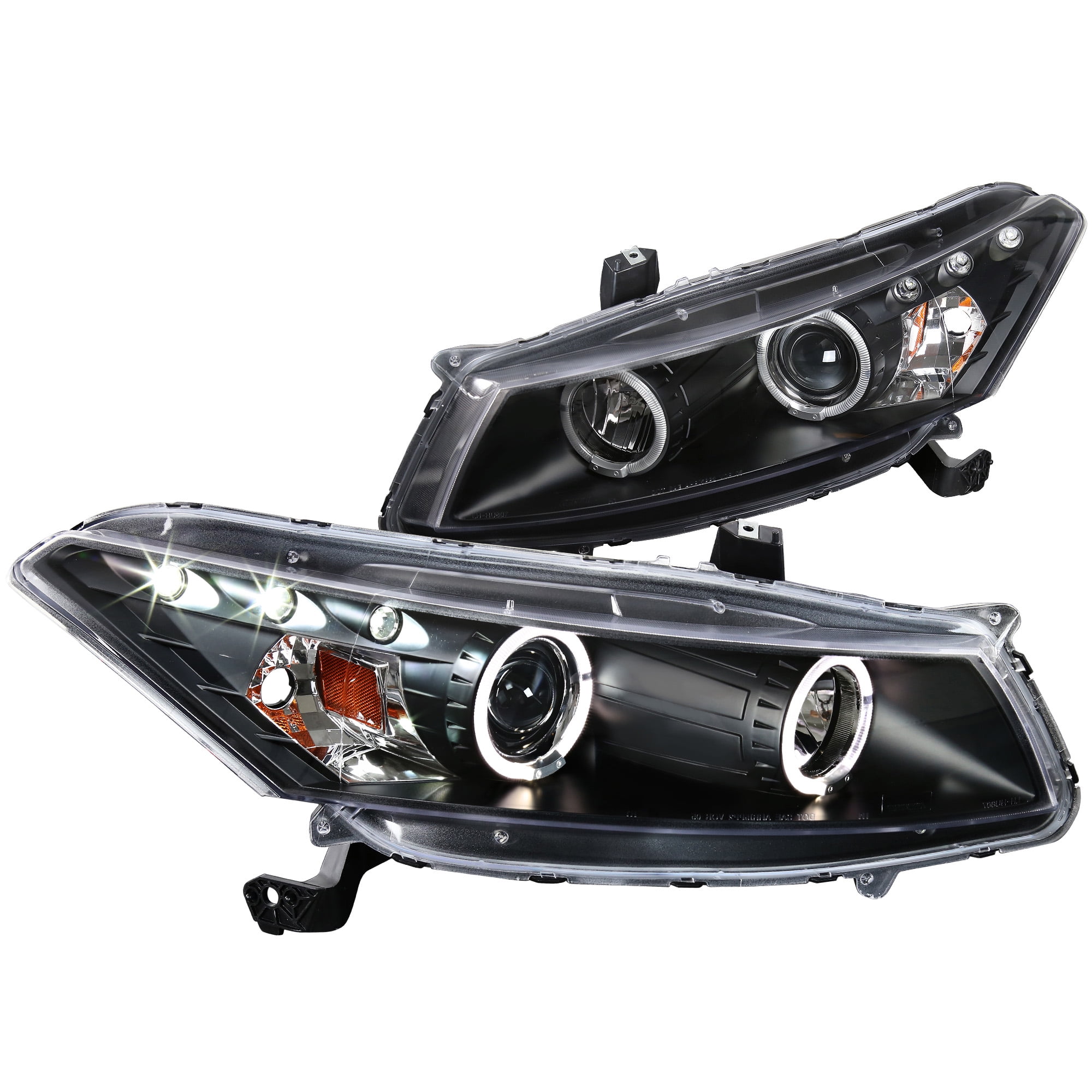 SpecD Tuning Twin Halo Black Projector Headlights for 20082012 Honda