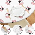 thumbnail image 4 of White Cow Bow Pattern Round Fitted Tablecloth with Elastic Edge,Dining Table Cover Waterproof,Outdoor Round Tablecloth for Camping,Dining,Indoor and Outdoor, 4 of 7