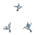 thumbnail image 1 of 3 piezas de decorativo de pájaros de madera 2D, colibrí, decoración de pared, obra de decorativa, y moderno para colgar en pared,, 1 of 9