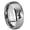 Gray Polish Edges, variant on Hammerhead Shark Black High Polish Dome Tungsten Men Ring 10MM