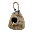 thumbnail image 2 of Bee Honeycomb Hanging Rope Decor | Round Woven Ornament for Spring Festival | Garden Balcony Wall Window Chandelier Decoration | 1 Pack | Rustic Natural Style, 2 of 5