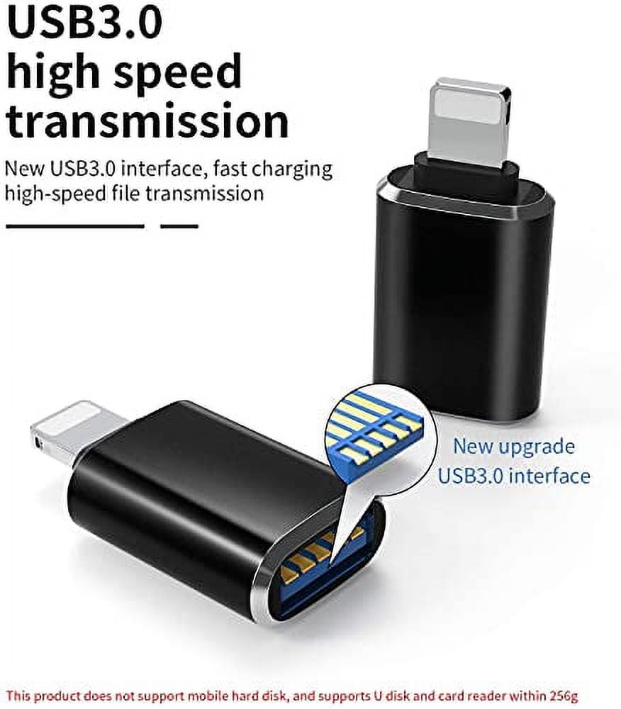 PACK de 2 adaptateurs OTG Lightning vers USB 3.0 - OTG Pour, par exemple,  iPhone /