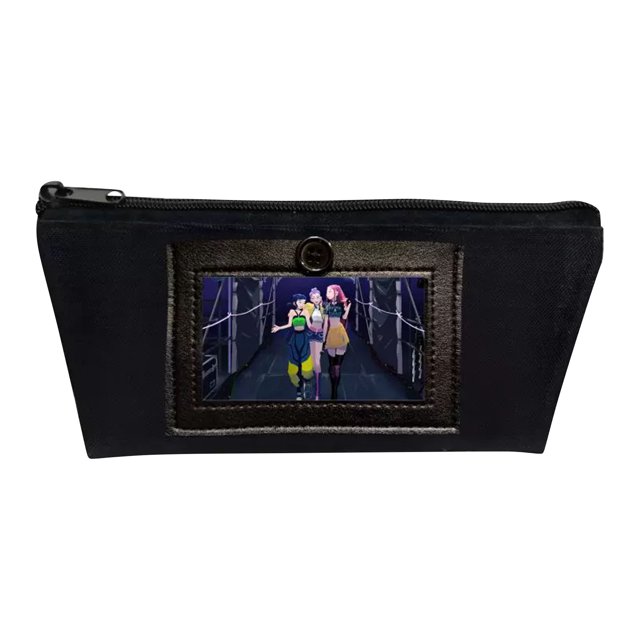 Kpop Demon Hunters Large Pencil Case with Zipper 9" Storage Pen Bag Organizer Stationery, Portable Makeup Bag Best Cute Xmas Collectible Birthday Gift