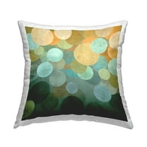 Stupell Industries Abstract Circles Green & Yellow Square Decorative Printed Throw Pillow, 18 x 18,
