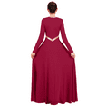 thumbnail image 6 of IDOPIP Women's Liturgical Praise Dance Dress Metallic Cross Lyrical Dancewear Robe Worship Costume, 6 of 7