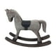 thumbnail image 1 of Figura de caballo mecedor, estatua decorativa de madera, colección de adornos de escritorio para Gris, 1 of 9