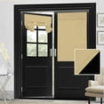 thumbnail image 2 of Hengbo Blackout Door Curtains Privacy French Door Curtains 26inchx 40inch No-Punch Insulated Curtains for Bedrooms, Patios, French Door Fronts, Kitchen Glass Doors Tie Sun Shades 2 Panel - Yellow, 2 of 8