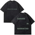 thumbnail image 2 of Josiah Queen Garden in Manhattan T-Shirt Vintage Wash Tee Women Men Short Sleeve Casual Crewneck Tee, 2 of 3