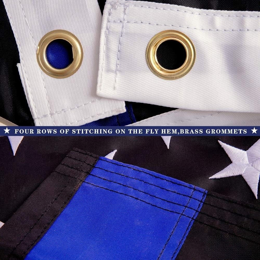 Lanola American Flag For Outside 3x5 Ft Pole Sleeve Banner Style-Embroidered Stars,Sewn Stripes,Water Resistant,Heavy Duty Durable New Nylon USA US Outdoor Indoor Flags (Pole NOT Included)