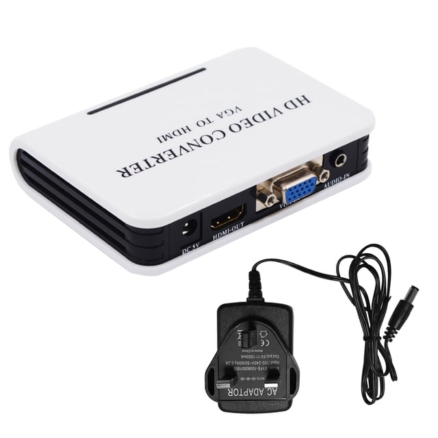 vga a 1080p full tv convertidor de video caja de adaptador para pc tv uk Sunnimix Adaptador VGA a HDMI