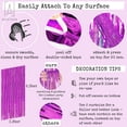 thumbnail image 4 of Gustave 2Pcs Metallic Tinsel Foil Fringe Curtains Photo Booth Props, 3.3 x 8.2 ft Doorway Curtain for Birthday Wedding Engagement Holiday Celebration Party Decor, Rose Red, 4 of 6