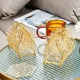 thumbnail image 5 of Juego de posavasos con soporte de Metal, lámina dorada hexagonal, posavasos acrílicos para bebidas, a prueba de calor, 5 of 5