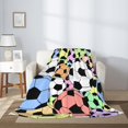 thumbnail image 3 of LHSHID American Football Cool Sport Ball Throw Blanket Soft Bed Bedding Warm Cozy Plush Flannel Fleece Blankets Gifts for Kids Boys Teens Sofa Couch Bedroom Home Decor 50x60in, 3 of 6