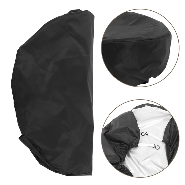 OUNONA Universal Black Spare Tire Cover for Cars Rvs Trailer Tires Waterproof Windproof Hook and Uv Protection