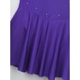 thumbnail image 6 of CHICTRY Girls Shiny Rhinestone Ballet Leotard Dress Tulle Skating Costume Violet 8, 6 of 7