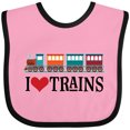 thumbnail image 3 of Inktastic I Love Trains Boys or Girls Baby Bib, 3 of 4