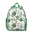 thumbnail image 1 of Floral and Skull Students Backpack - Boho Vintage Style with Bright Tropical Flowers and Leaves, Durable Water-Resistant Backpack for School Use, 1 of 4