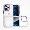 thumbnail image 1 of Funda de teléfono con marco de lente de Metal acrílico degradado para iPhone 14 13 12 11 Pro Max, cubierta transparente a prueba de golpes para iPhone 14 Pro Maxfor iPhone 12 Gao Jinjia LED, 1 of 2
