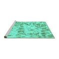 thumbnail image 2 of Ahgly Company Machine Washable Indoor Rectangle Abstract Turquoise Blue Modern Area Rugs, 7' x 9', 2 of 4