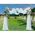 thumbnail image 5 of Warm Home Designs Wedding Arch Draping Fabric Bundle Has 2 288 Inch (24 Feet) Scarves in White Color. AD White & White 288, 5 of 6