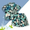 thumbnail image 2 of Edvintorg Toddler Boy Cotton Summer Short Sleeve Button Down T-Shirt and Short Set 2Pc Hawaiian Beach Outfit 1-8 Years Boys Clothing Set, 2 of 3