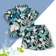 thumbnail image 2 of Odeerbi 1-8 Años Conjunto de Verano Para Niños de Hawaianos Camiseta de Manga Corta de Algodón Con Estampado Tropical Conjunto de Dos Piezas de Gráficos, 2 of 3