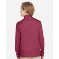 thumbnail image 3 of Team 365 TT31HY Youth Zone Sonic Heather Performance Quarter-Zip Pullolver-Sport Maroon Heather-S, 3 of 5