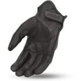 thumbnail image 2 of First Mfg Co - Razer - Men's Motorcycle Biker Riding Black Leather Gloves - Small - Adjustable Strap Knuckle Protection Padded Palm Perforated Leather, 2 of 2