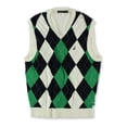 thumbnail image 2 of Nautica Mens Argyle cuello en V suéter chaleco, blanco, XX-Large Nautica Chaleco, 2 of 2