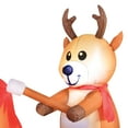 Occasions 6 Ft Inflatable Campfire Santa and Reindeer Christmas Yard