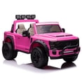 thumbnail image 5 of Ford F450 Kids 24V Electric Ride-On Truck Car w R/C Parental Control Remote, LED Foam wheels + Underbody LED Kit, MP3 + Wireless Music Streaming, Car Cover, Vegan Leather Seat, 5 of 11