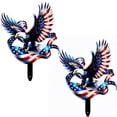 thumbnail image 2 of Darzheoy 4th of July Outdoor Decorations, Patriotic Wall Art Ornament, Handcrafted Metal Wall Art Decoration, Outdoor Weatherproof Home Accent for Yard, Porch, Front Door, Garden, Patio, 2 of 6